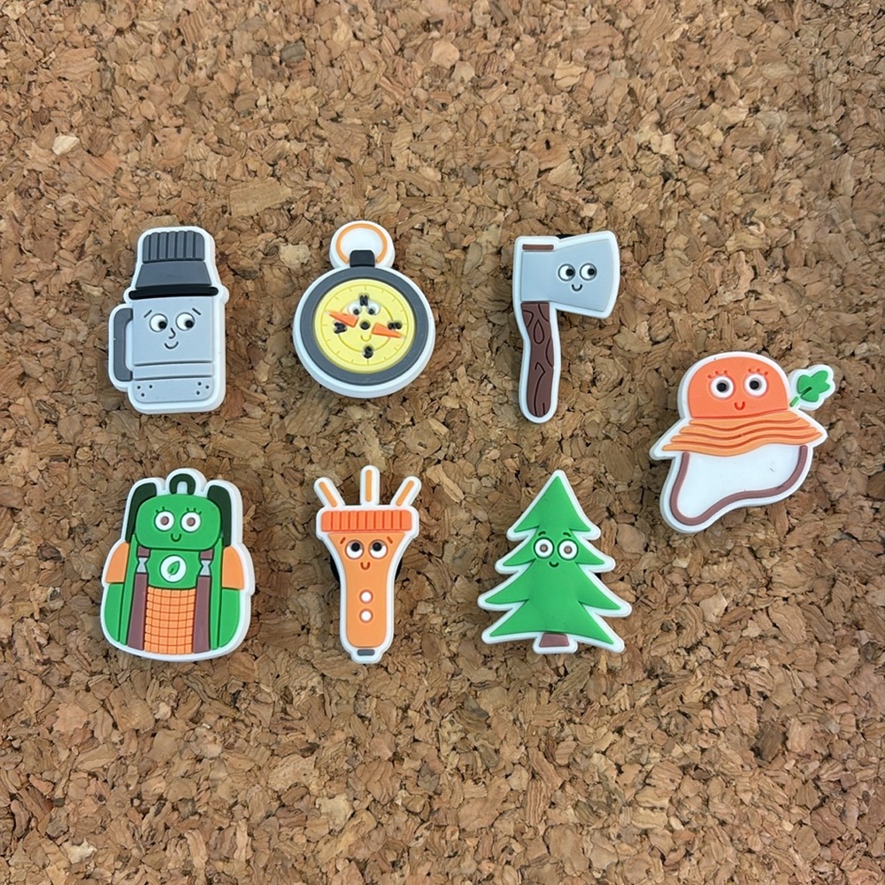 (7) Kids Camp Themed Jibitz for Crocs